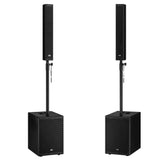 IMG Stageline MIRA-1/1 Column Speaker Array Sound System 1100W DJ Band PA Bundle
